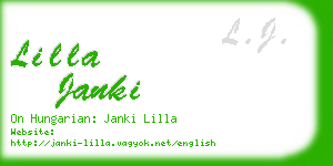 lilla janki business card